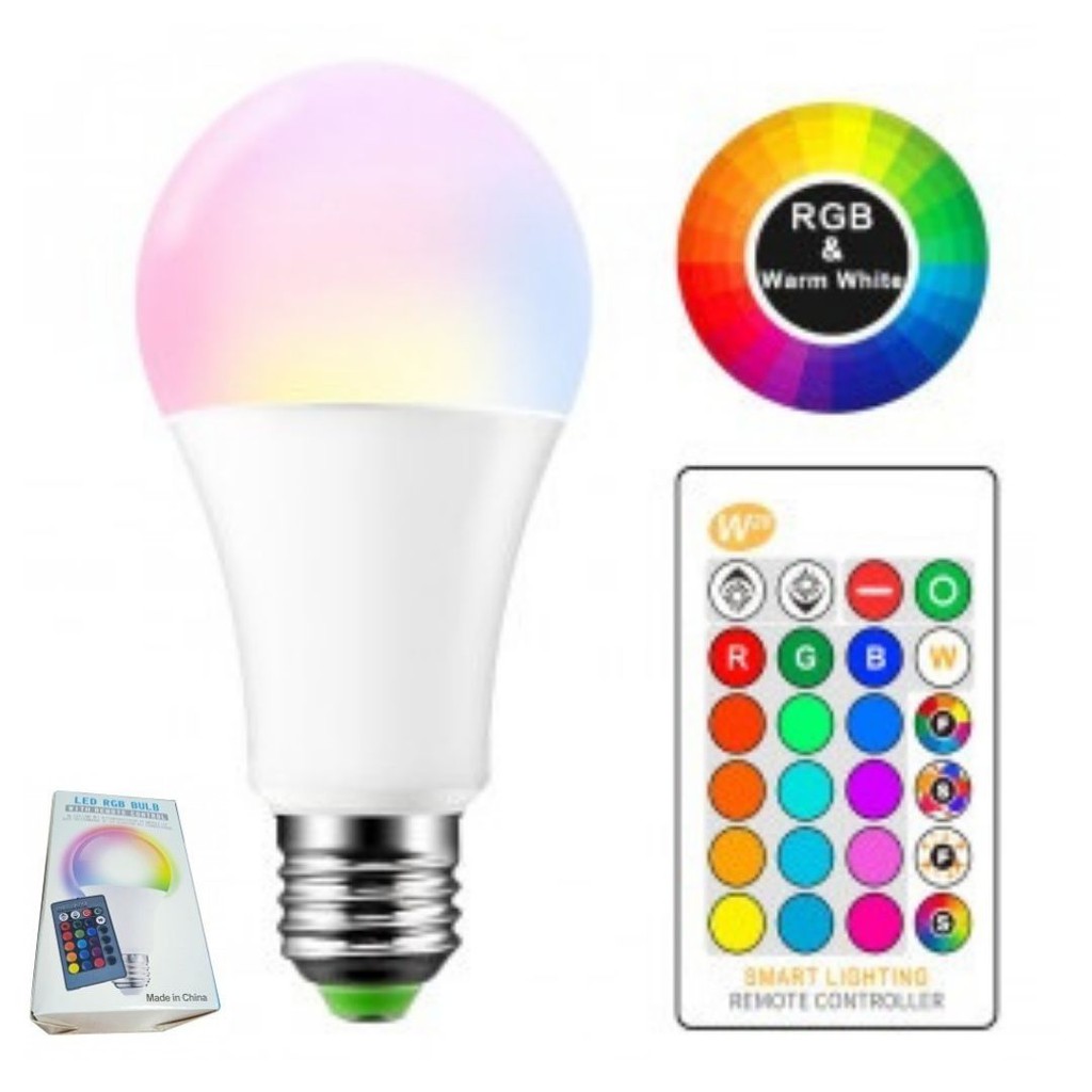 Smart Magic Lampu Bohlam RGB Warna Warni Remote Unik Ajaib 111152