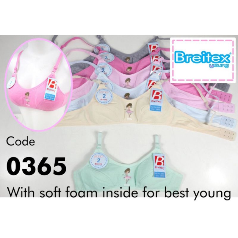 BRA BREITEX 0365 BRA FASHION REMAJA |BRA PELAJAR BH BUSA TIPIS TANPA KAWAT