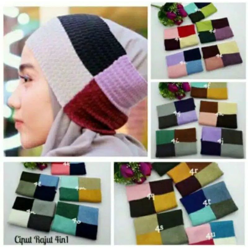 BANDANA INNER 4 WARNA TERBARU CIPUT RAJUT