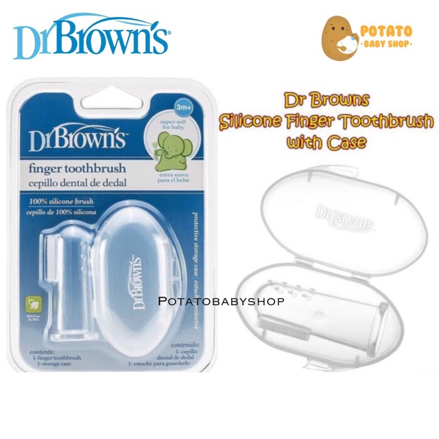 Dr Brown’s Silicone Finger Toothbrush with Case / Toothbrush Dr Brown