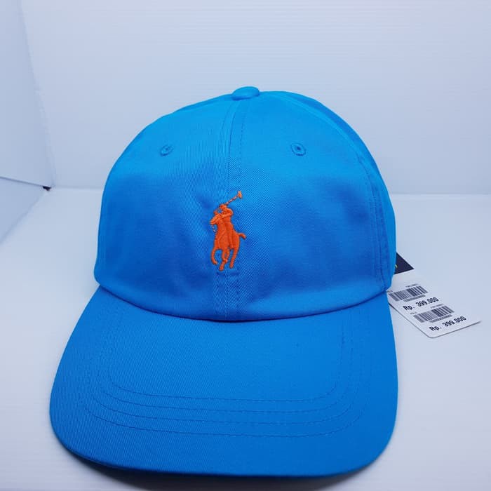 Topi POLO Biru Leather Strap Original