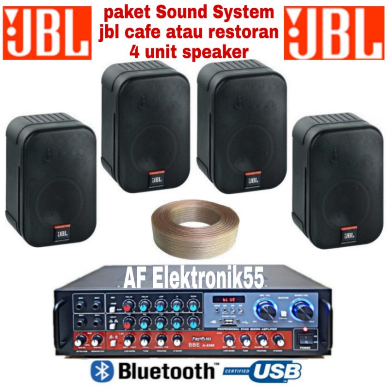 Paket Sound System JBL 4 Unit Speaker Indoor Original
