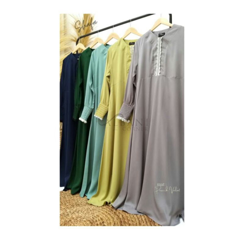 gamis ied lebaran set cadar shafa original dari albani corner