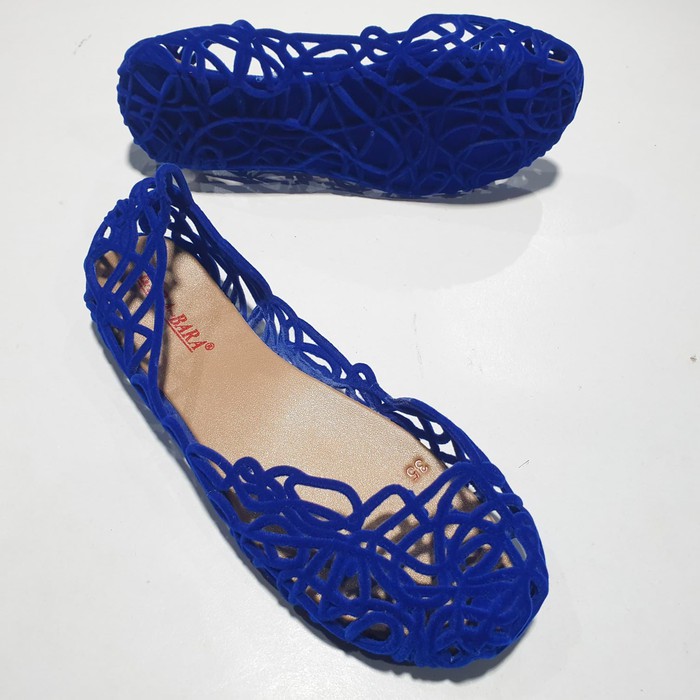 jelly shoes barabara bludru anak perempuan import HD1245D2