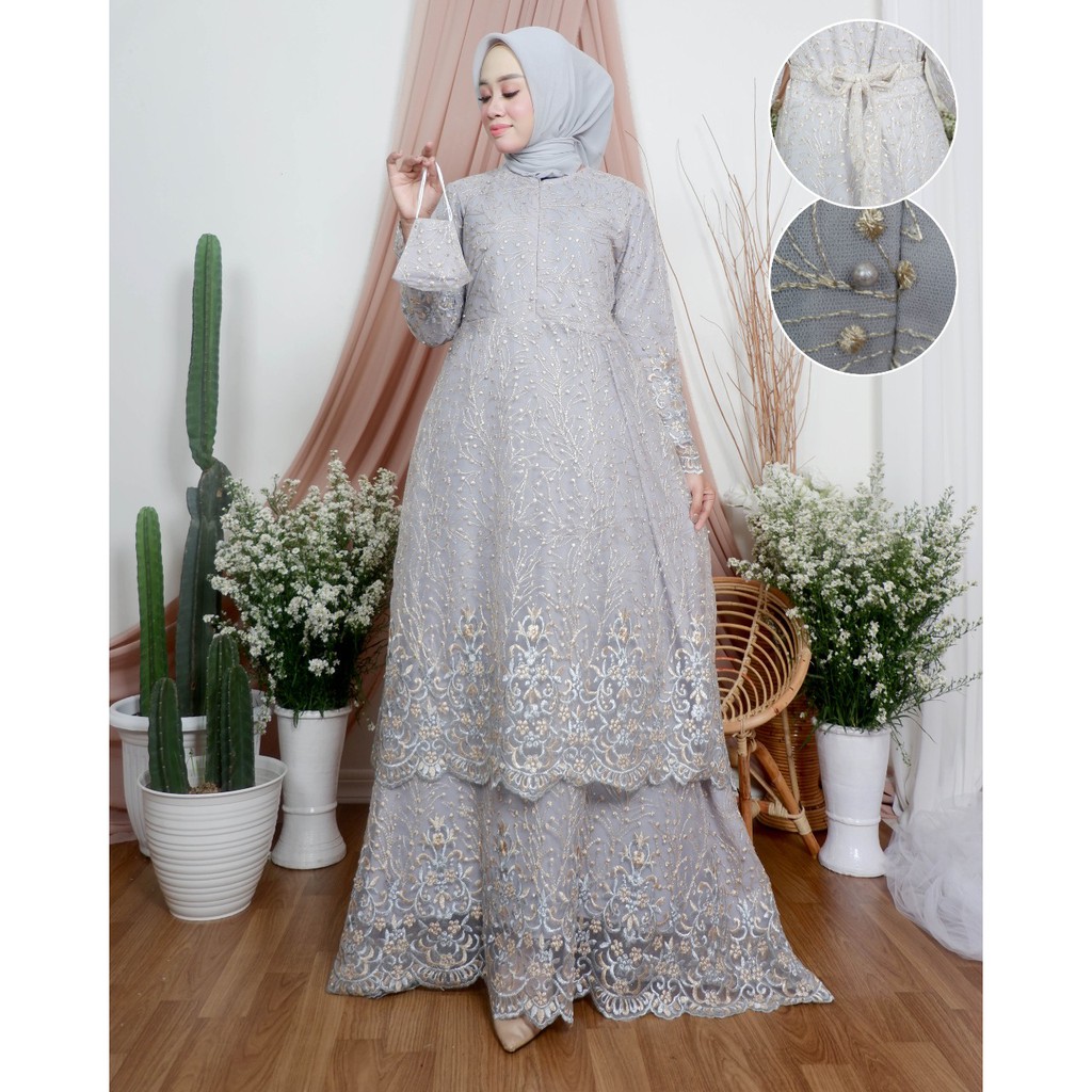 AM_FASHION>>GAMIS TINGKAT KARTIKA DJ GAMIS BROKAT TULLE TINGKAT GAMIS BUSUI KEBAYA BUSUI  GAMIS PEST