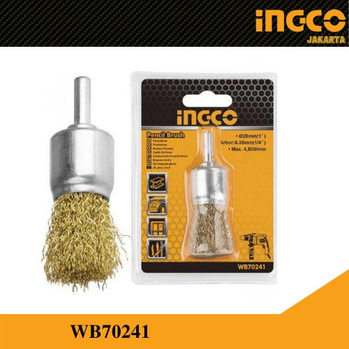 Sikat Kawat Dremel (Bor 1&quot;) Kuningan Wire Cup Brush Mini INGCO WB70241