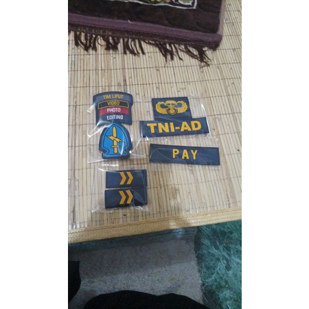 patch rubber tim liput tni ad custom nama dan pangkat tanpa dispenad