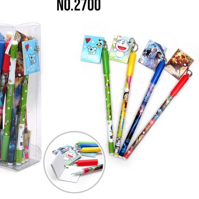 

PROMO BESAR (bzy-764) Pulpen / 12pcs Pulpen gel / Pulpen gel dengan notes / pulpen karakter / Ballpo