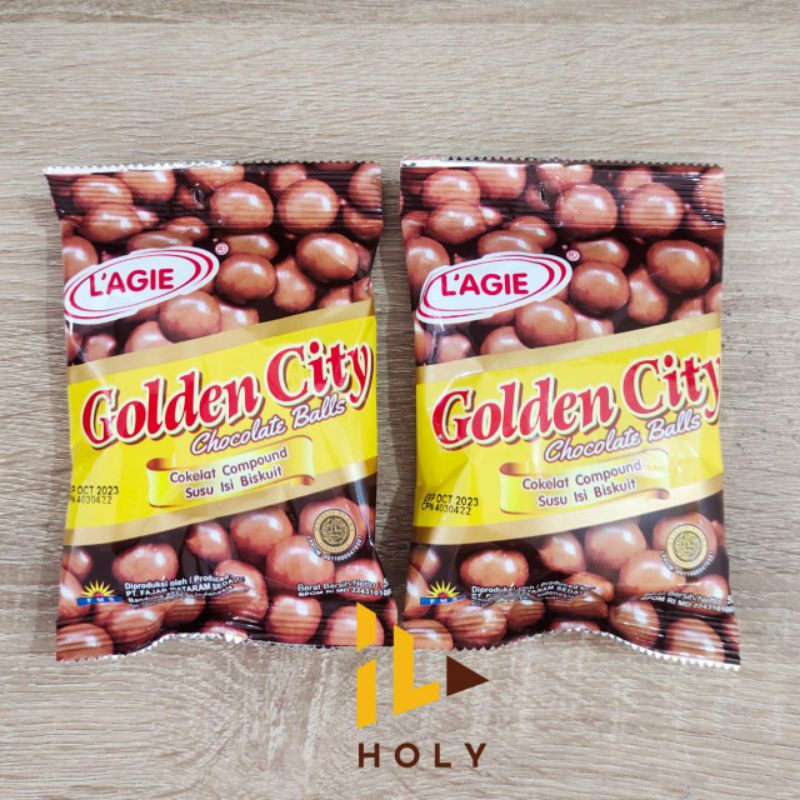 

Lagie Golden City Ball Coklat Bola Kemasan 50gr