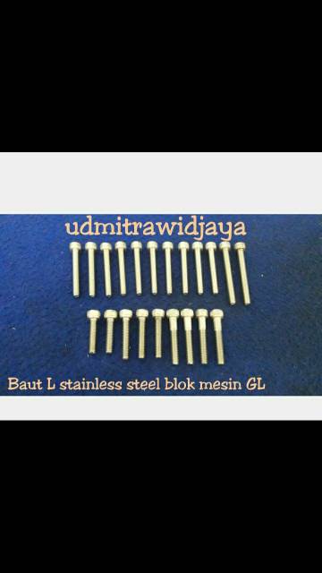 Baut blok mesin GL stainless steel