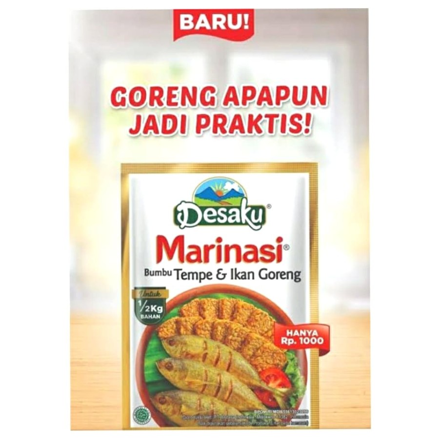 

1 Renceng Desaku Marinasi Bumbu Tempe & Ikan Goreng Isi 12 x 15gr