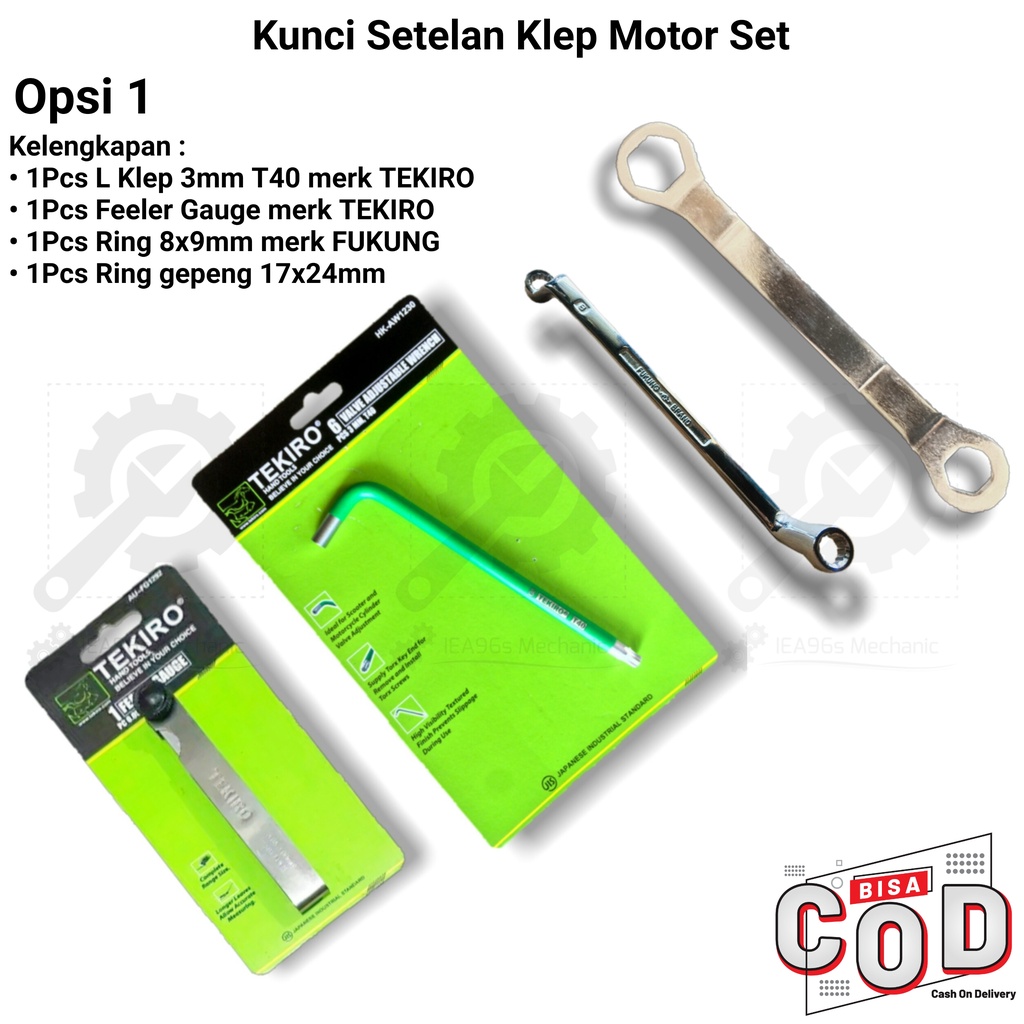 Kunci Setelan Klep 1Set / Kunci Stel Klep