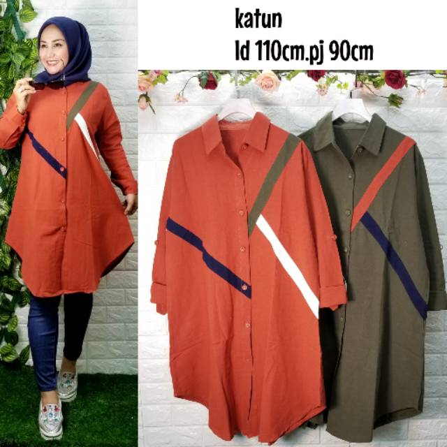 Tunik katun linen