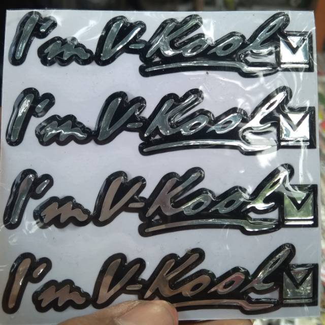 

Stiker timbul stiker I'm Vkool bahan resin isi 4 pcs harga murah