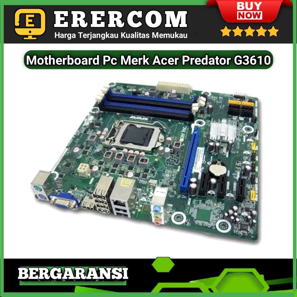 Mobo Mainboard Motheboard ddr3 Intel Acer Predator G3610 1155 Sandy USB 3.0 4 Slot Ram Murah