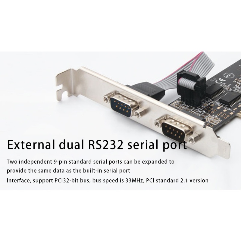 Btsg Dual PCI Port Kartu Ekspanding RS232 RS-232 Port serial Konektor Port Paralel