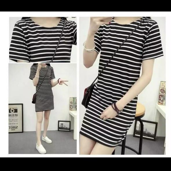 MINI DRESS SALUR WANITA / DRESS SALUR / DRESS WANITA MURAH