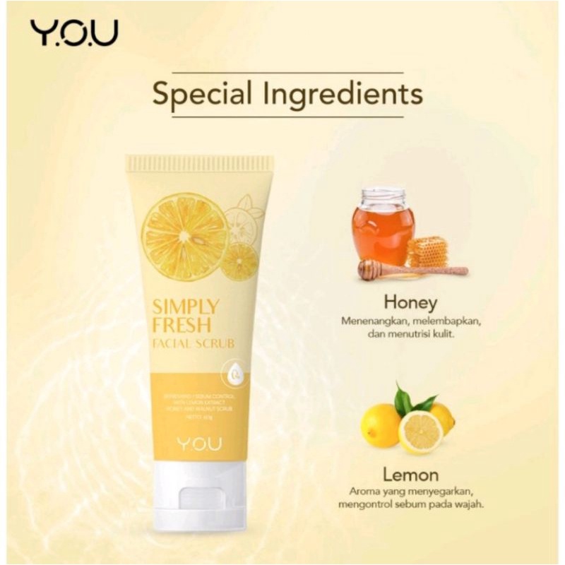 You Facial Scrub 60 gram / Sabun Wajah 60g / Sabun Muka