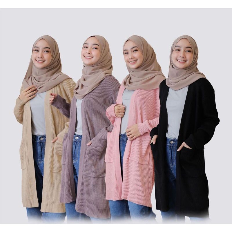 cardigan rajut wanita panjang sweater kardigan rajut oversize jumbo outer korea long gardigan rajut