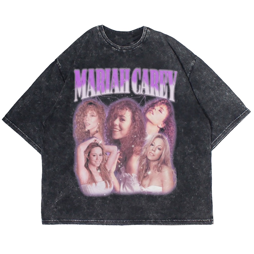 KAOS OVERSIZE MARIAH CAREY WITHOUT YOU WASHING VINTAGE TEE ( WASHING T-SHIRT )
