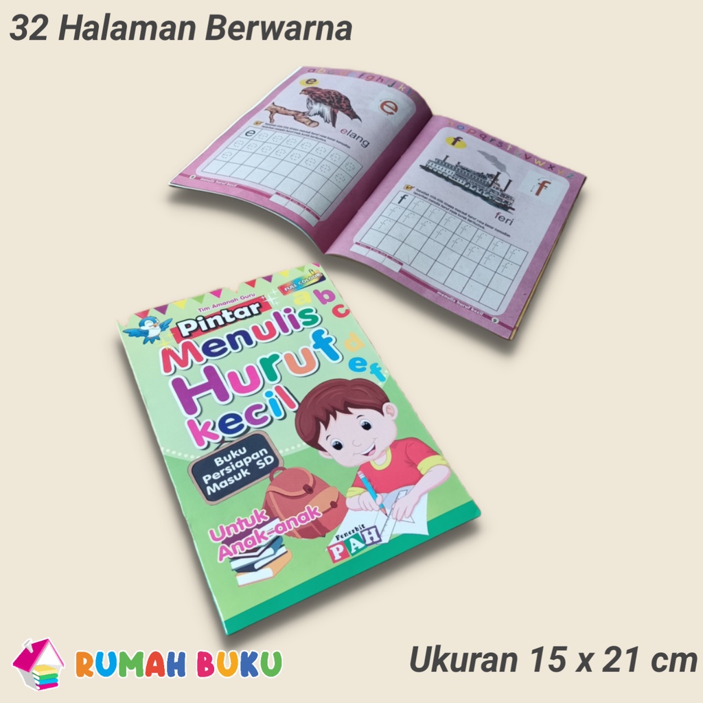 Buku PAUD Persiapan Masuk SD-Menulis huruf kecil