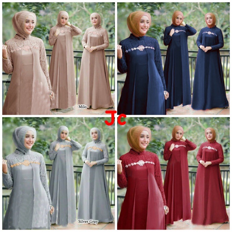 JC- Maxi elena / Gamis wanita terbaru / Maxi Muslimah Murah