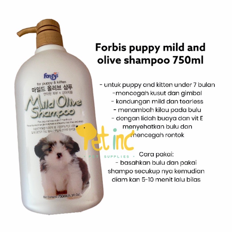 Forbis puppy mild olive shampoo 750ml