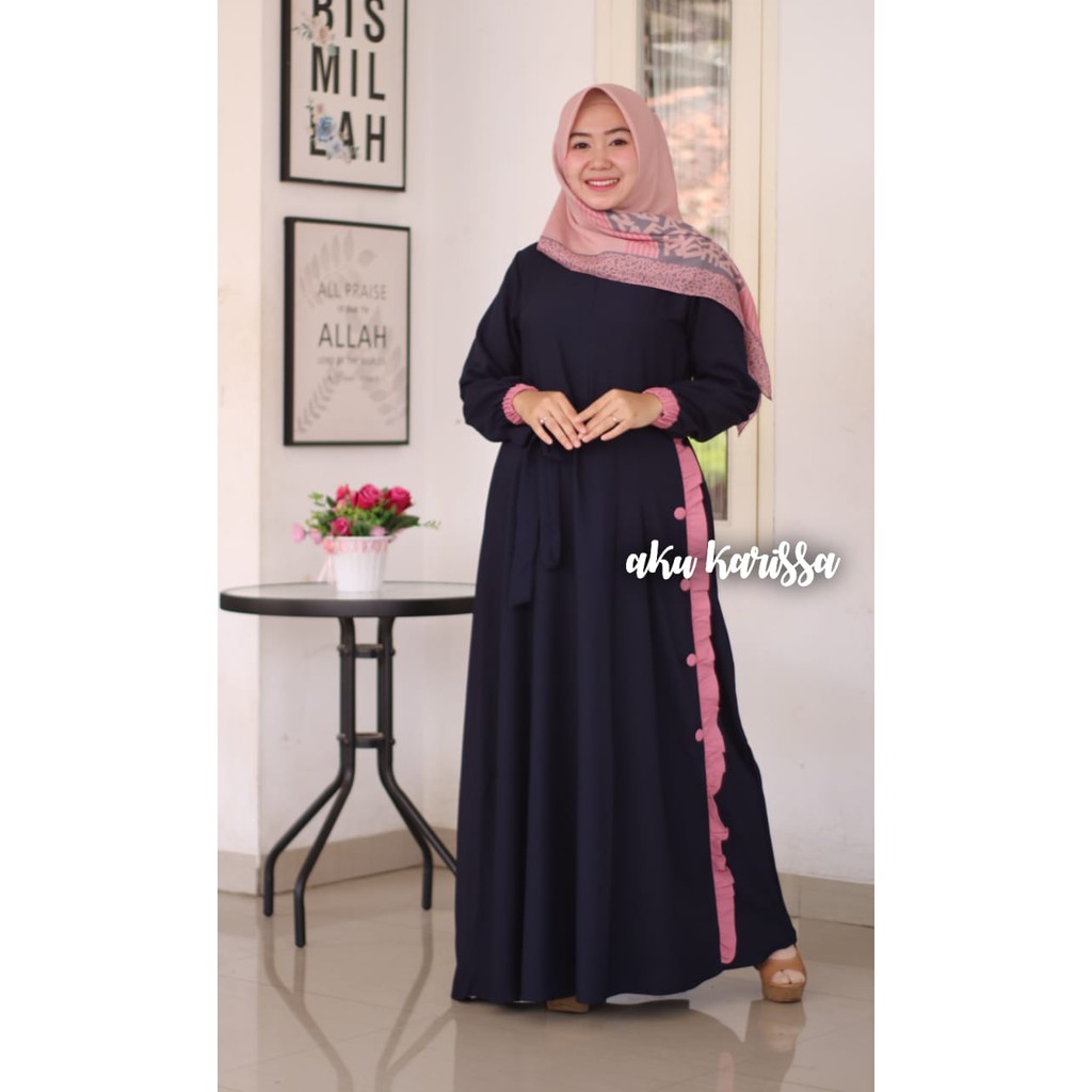 GAMIS NADIRA DRESS BY AKU KARISSA/GAMIS POLOS/GAMIS DAILY