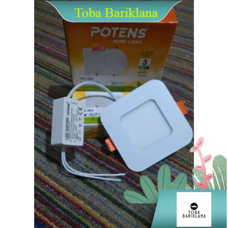 Downlight led inbow potens 3 watt kotak putih