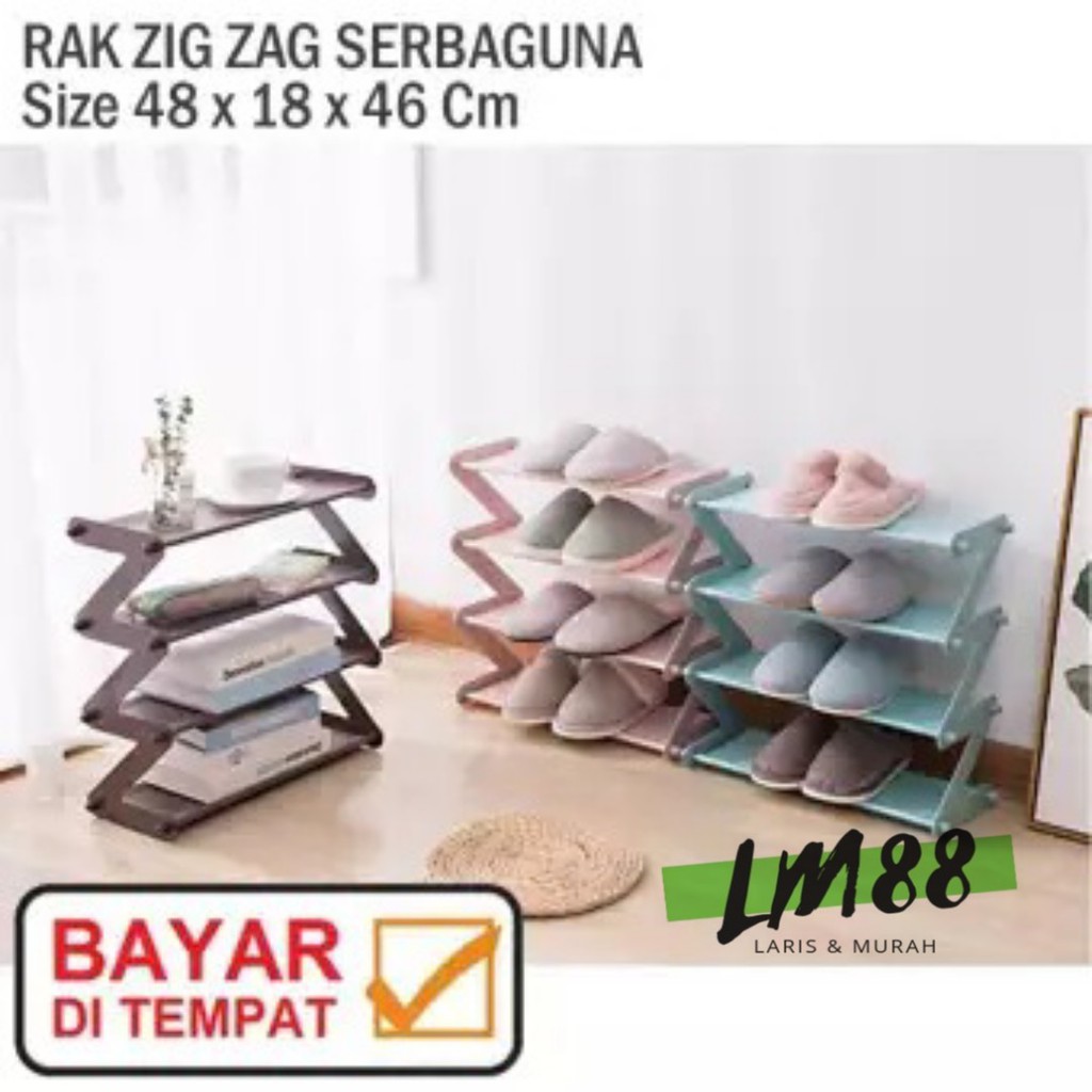  RAK  SEPATU  4 SUSUN ZIG ZAG  RAK SEPATU ZIG ZAG  RAK  