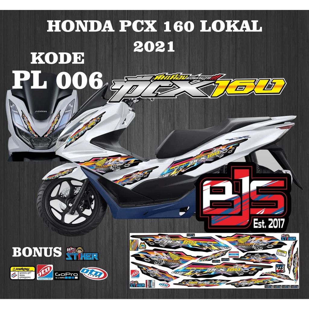 Striping pcx 160 - Stiker Decal pcx 2021 pcx160 lokal PL 002