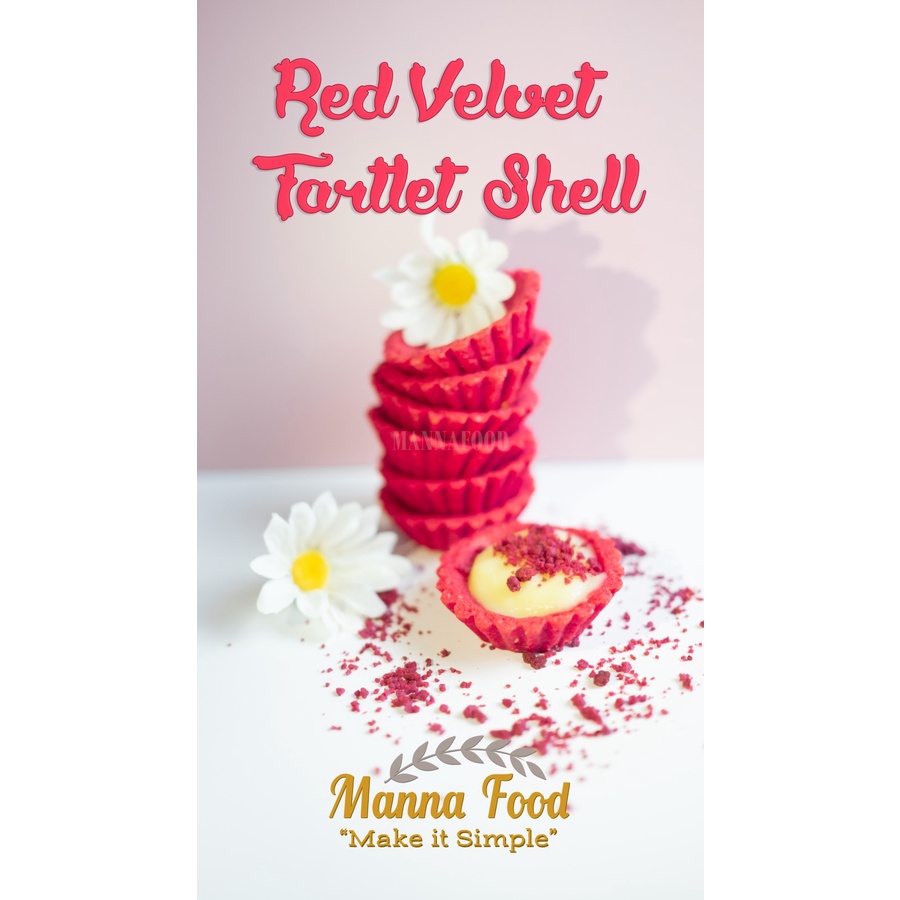 

Manna Food Red Velvet Tarlet Shell/ Kulit pie Red Velvet isi 36 pcs