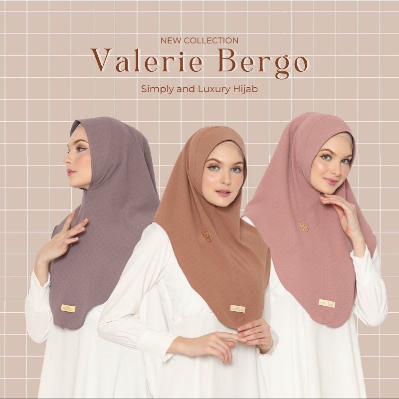 KHIMAR VALERIE ORI VALENSHAQUEEN HIJAB BAHAN CRINKLE CORAK TERBARU