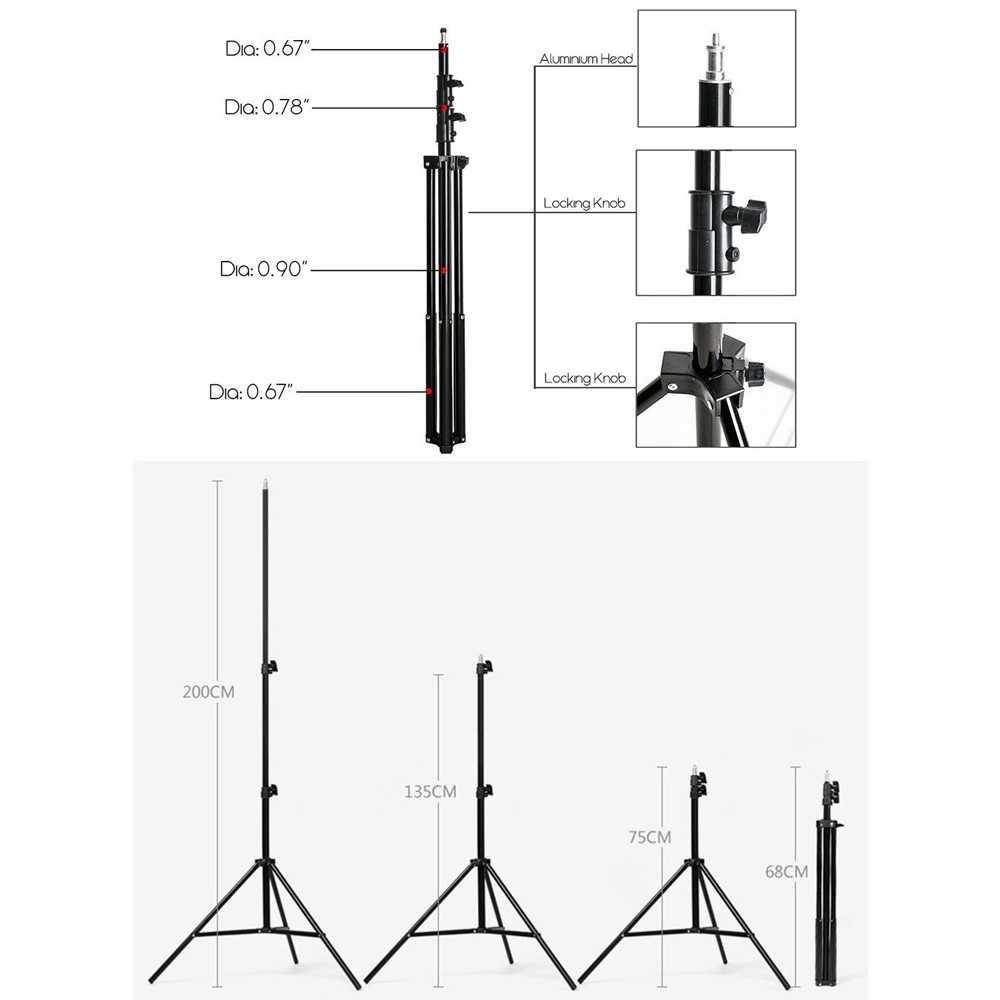 TaffSTUDIO Payung Soft Umbrella Fotografi Studio 84cm+Bohlam 45W -P90L