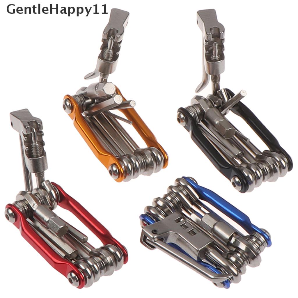 Gentlehappy Multitool Alat Perbaikan Sepeda Rantai Hex Spoke Wrench Obeng 11in1 Kit