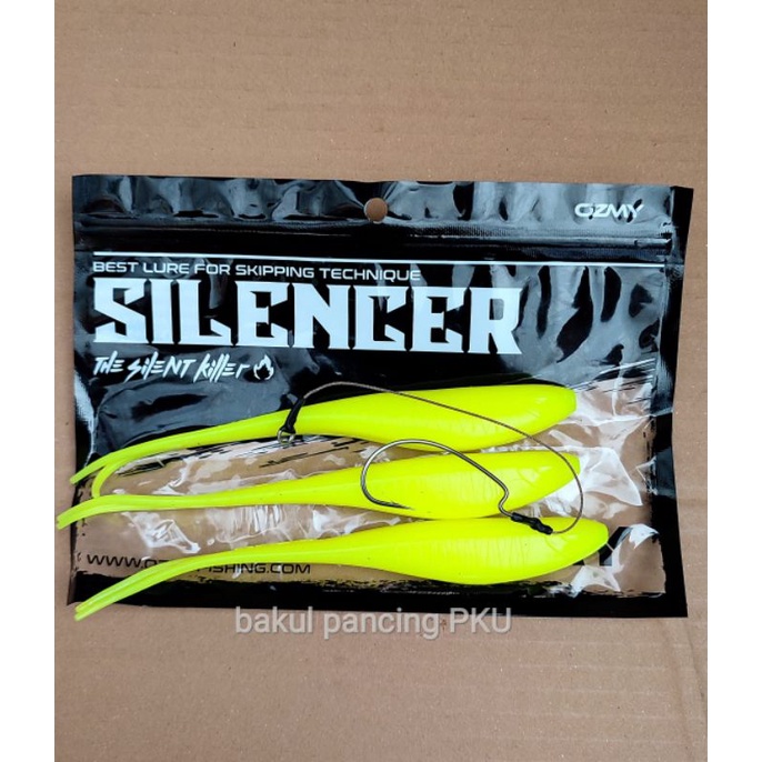 OZMY SILENCER ORIGINAL SOFT LURE. umpan toman. umpan casting. umpan skipping.umpan gabus