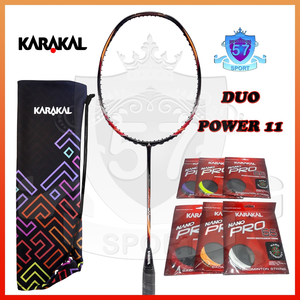 Raket Badminton Karakal Duo Power 11 Bonus Senar