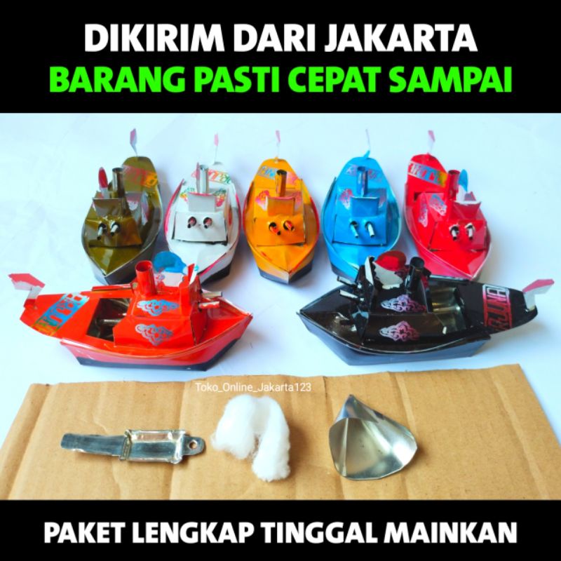 mainan kapal otok-otok ukuran besar perahu otok otok mainan tradisional jadul