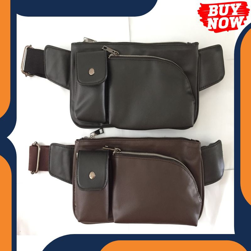 DSQ264 Tas Selempang Kulit Pria Tas Slempang Dada / Pingg