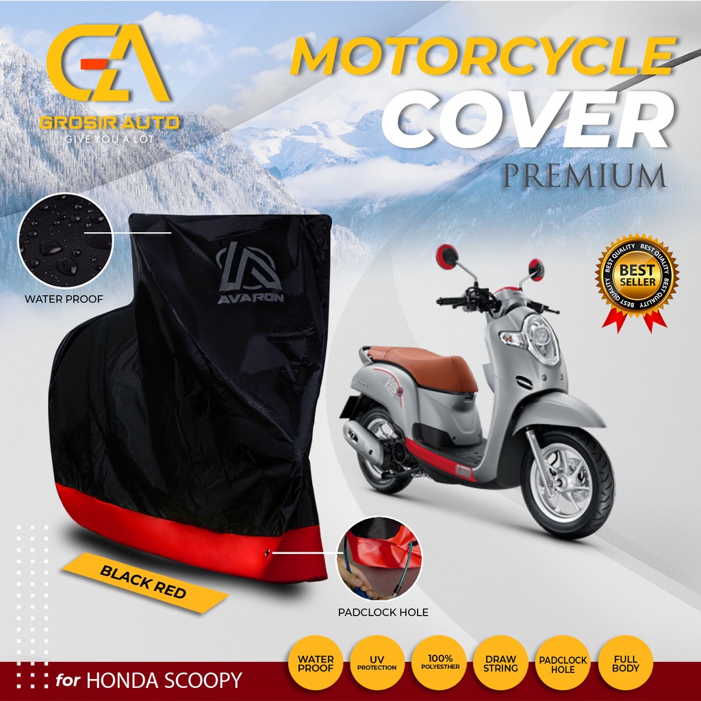 Sarung Motor PREMIUM AVARON SCOOPY / Penutup Pelindung Body Cover Merk AVARON Waterproof