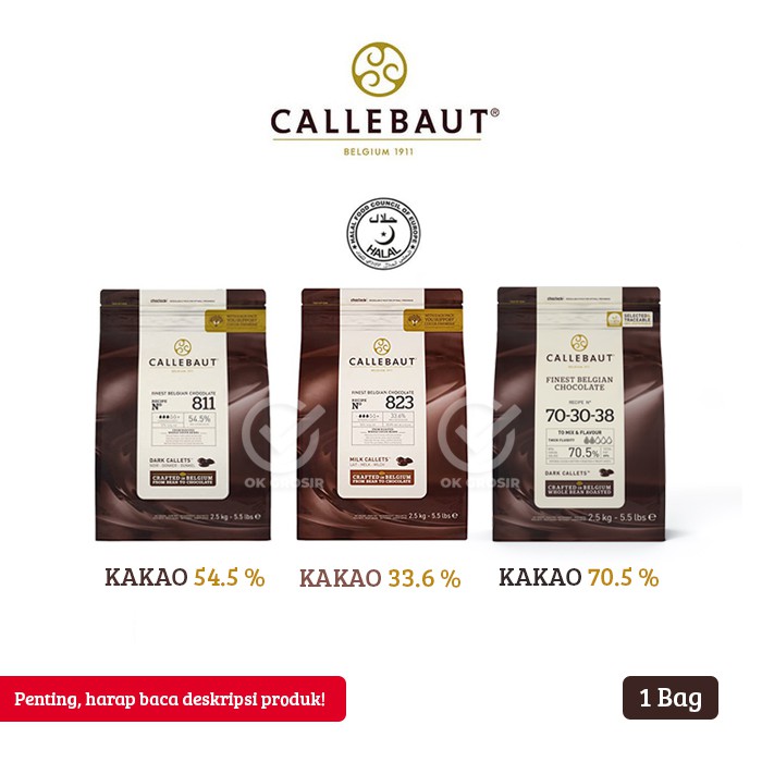 

Callebaut 1 BAG 2,5 kg + Ice Gel (811/823/70,5%) KHUSUS GOSEND & JNE YES