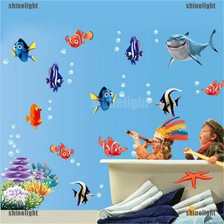  blingfashion Stiker  Dinding  Gambar  Kartun Ikan  Laut 