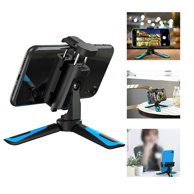 Mini Table Tripod Aluminium Alloy with 1/4 Universal Smartphone Clip Gimbal