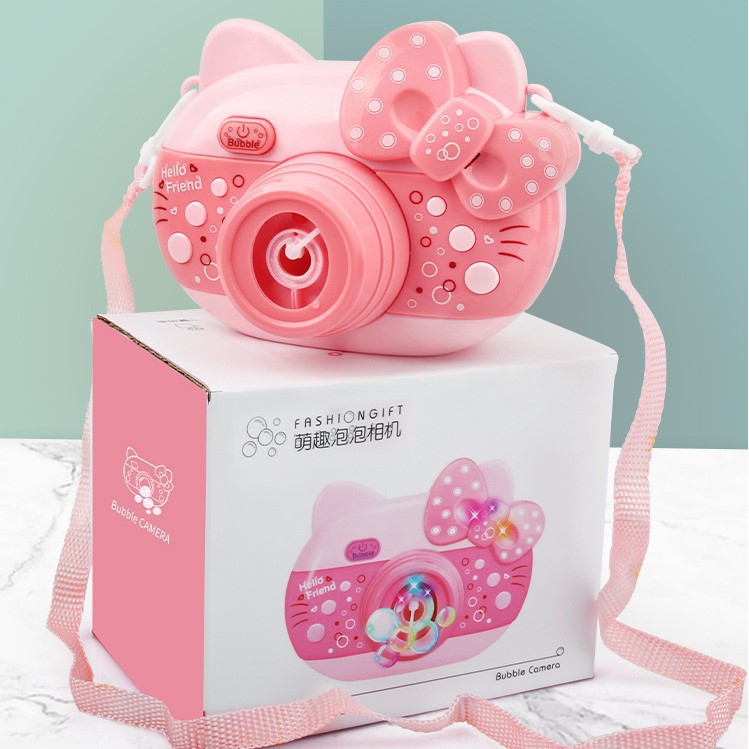 MAINAN ANAK KAMERA GELEMBUNG CAMERA BUBBLE HELLO KITTY ADA LAMPU DAN MUSIK