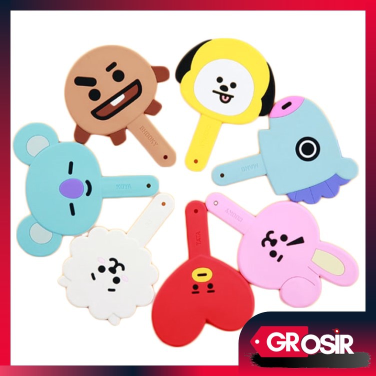 GROSIR - C509 Cermin Mini  / Hand Mirror /  Cermin Mini KPOP  / Kaca Tangan Portabel