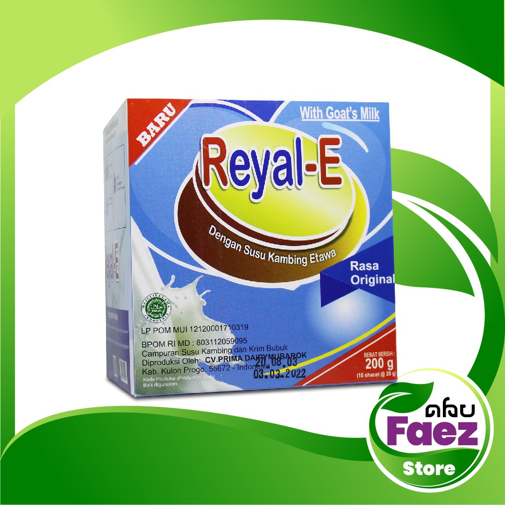 

SUSU KAMBING ETAWA REYAL-E Bubuk Sachet Varian Original Bergizi & Bernutrisi Tinggi