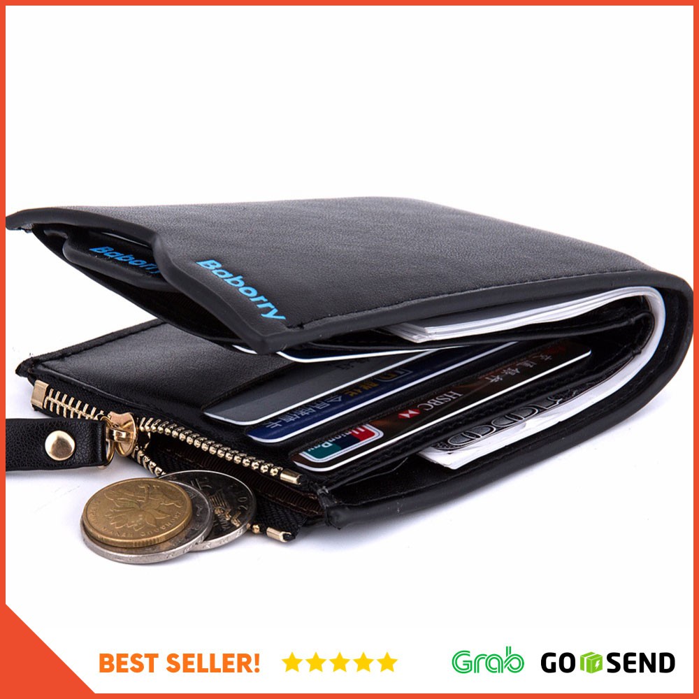 Baborry Dompet Kulit Klasik Pria - QB02 - Black