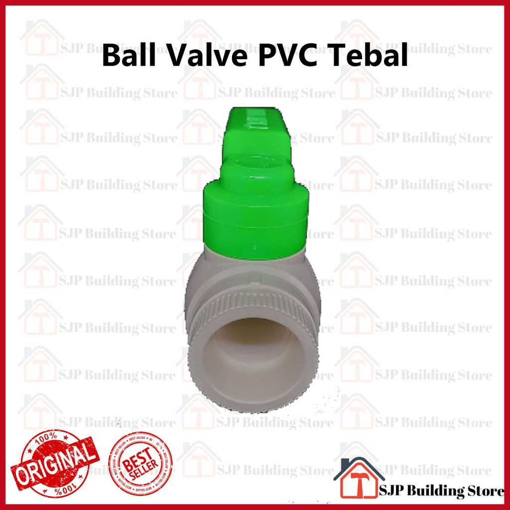 Ball Valve PVC TEBAL 1/2&quot; 3/4&quot; 1&quot; Stop Kran l Keran Pipa | Ball Valve Stop Kran Plastik