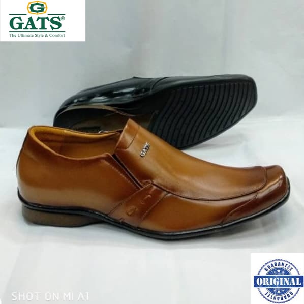Sepatu kulit pantofel gats zu 0011 tan.original gats