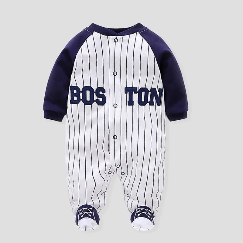 BASEBALL Romper newborn baby boy romper panjang tutup kaki bayi laki